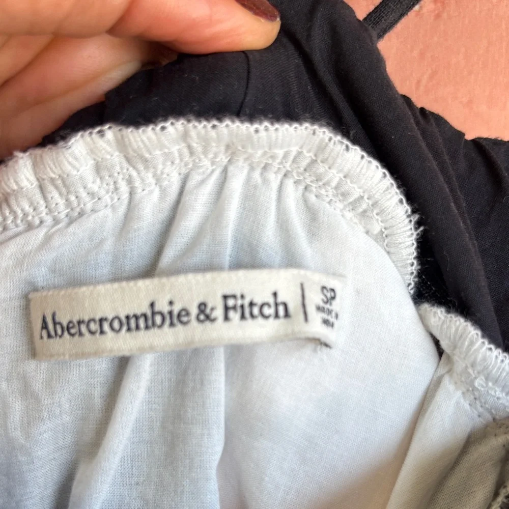 Abercrombie & Fitch Black and White Patterned Maxi Dress